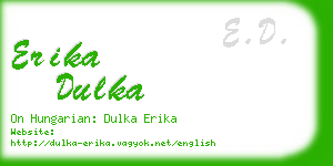 erika dulka business card